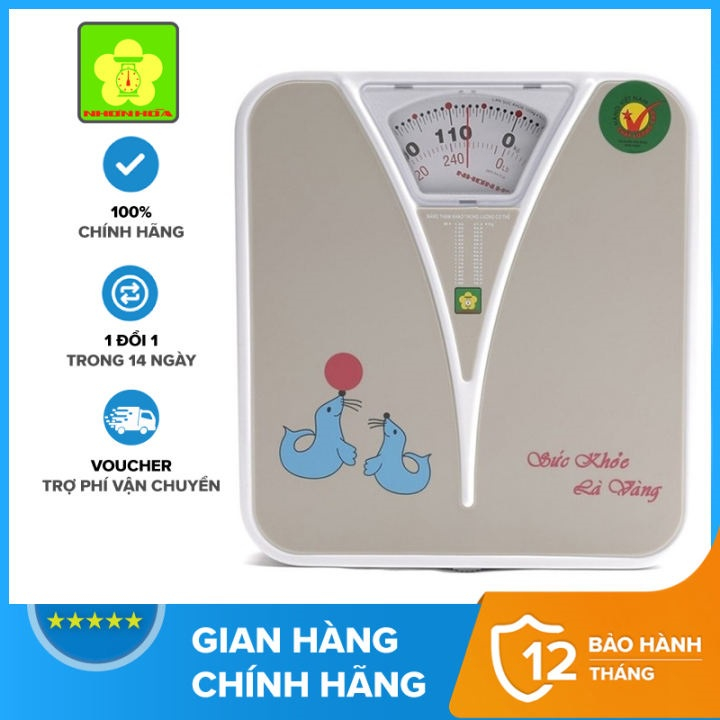 Cân sức khỏe Nhơn Hòa 120kg, màu ngẫu nhiên