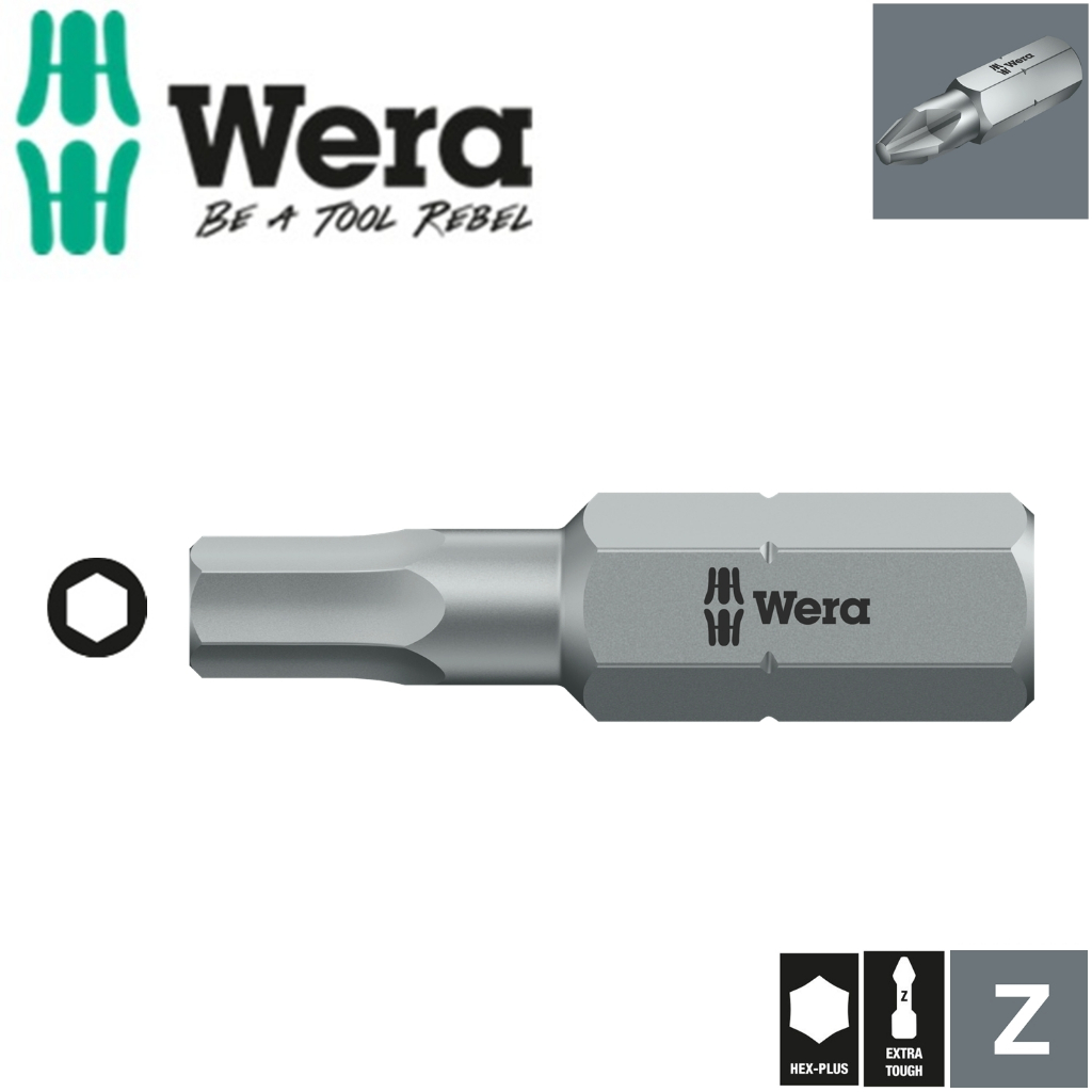 Đầu vít lục giác Wera 10mm 840/1 Z Hex-Plus SW 10,0 x 25 mm Wera 05056340001 dài 25mm