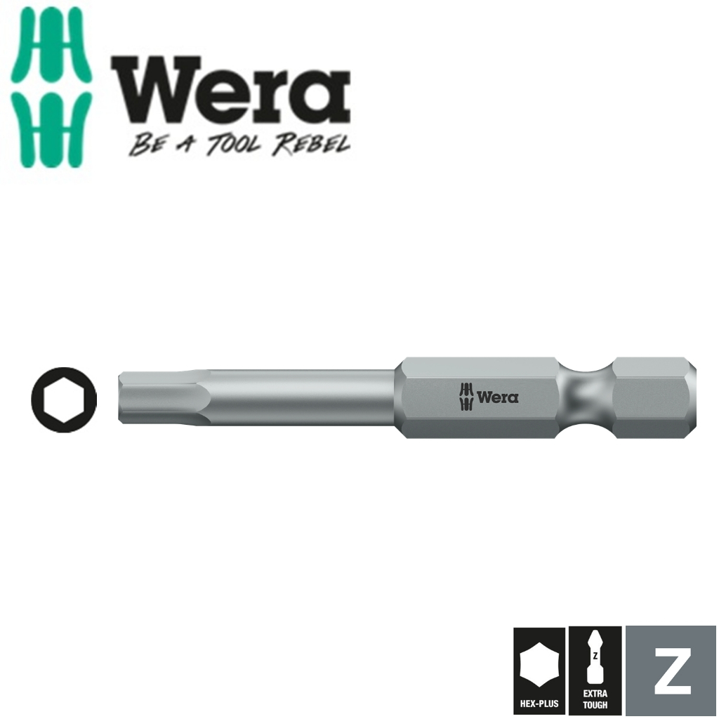 Đầu vít lục giác 4mm Wera 05059610001 840/4 Z Hex-Plus SW 4,0 x 50 mm dài 50mm