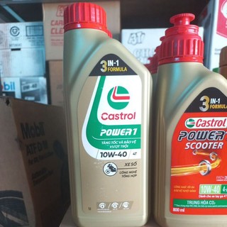 (HÀNG CHÍNH HÃNG MẪU MỚI) NHỚT CASTROL POWER1 10W-40 4T (1L)