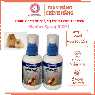 Xịt ve rận hantox 100ml trị bọ chét chó - spray hantox louse 100ml dog flea treatment