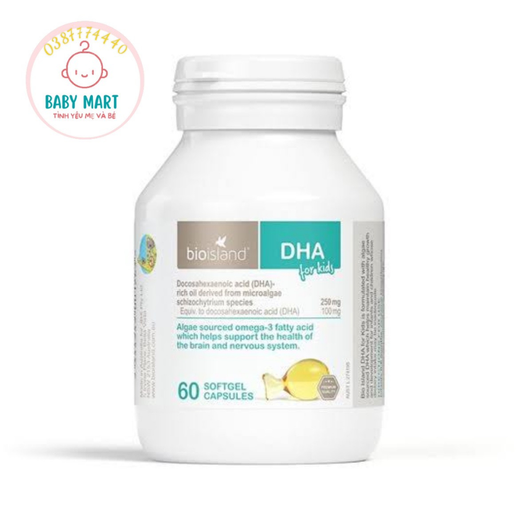 Dầu cá DHA Bio Island cho bé phát triển não bộ, hệ thần kinh
