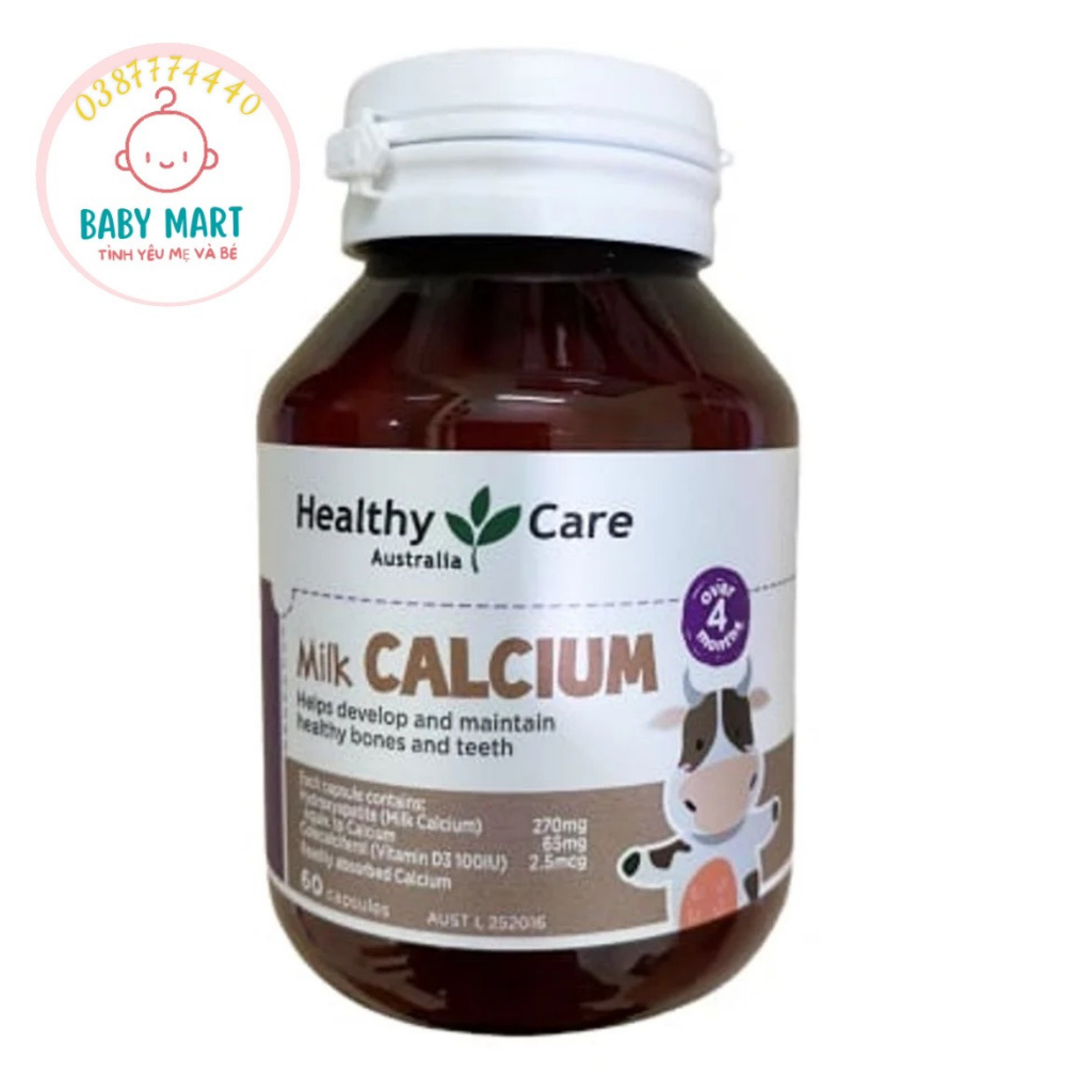 Canxi sữa Milk Calcium Healthy Care bổ sung Canxi và Vitamin D cho trẻ