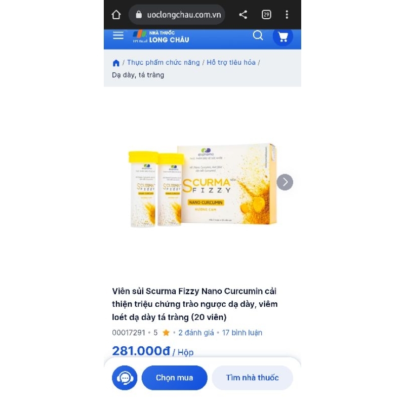 ✅ Viên sủi nghệ nano SCURMA FIZZY