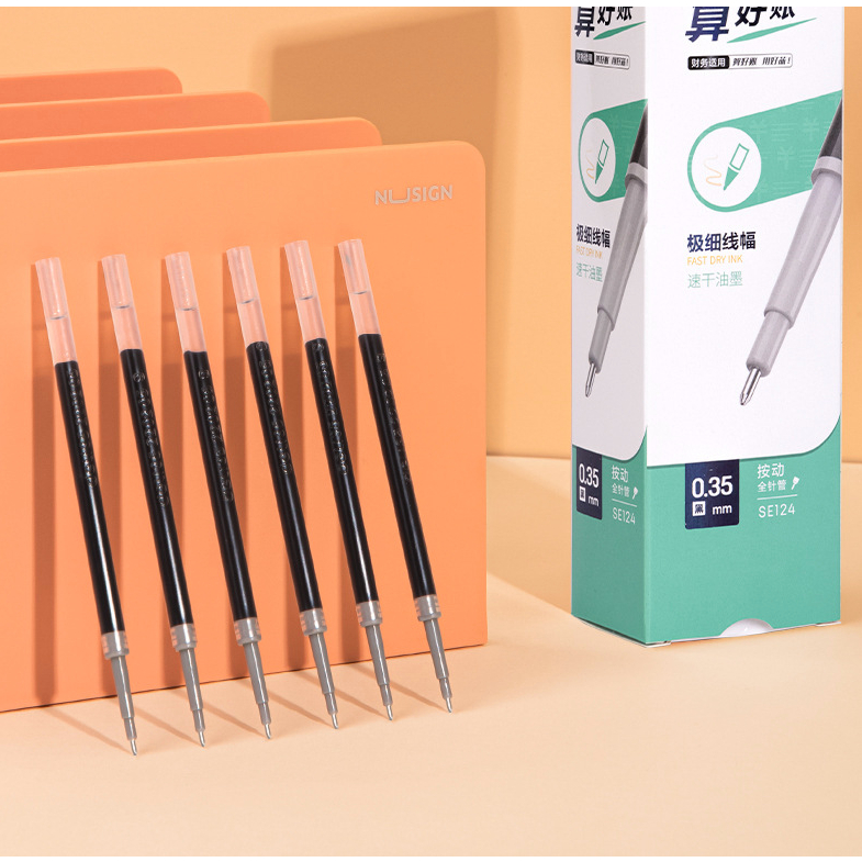 Bút gel Deli thiết kế vỏ trong suốt ngòi 0,35mm mục đen SA130