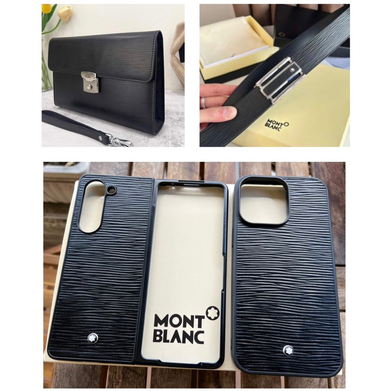 Ốp Montblanc Meisterstuck 4810 Epi da thật ZFold5/4/3/2/Zflip5/4/3/Samsung/ip15/14/13/12/11