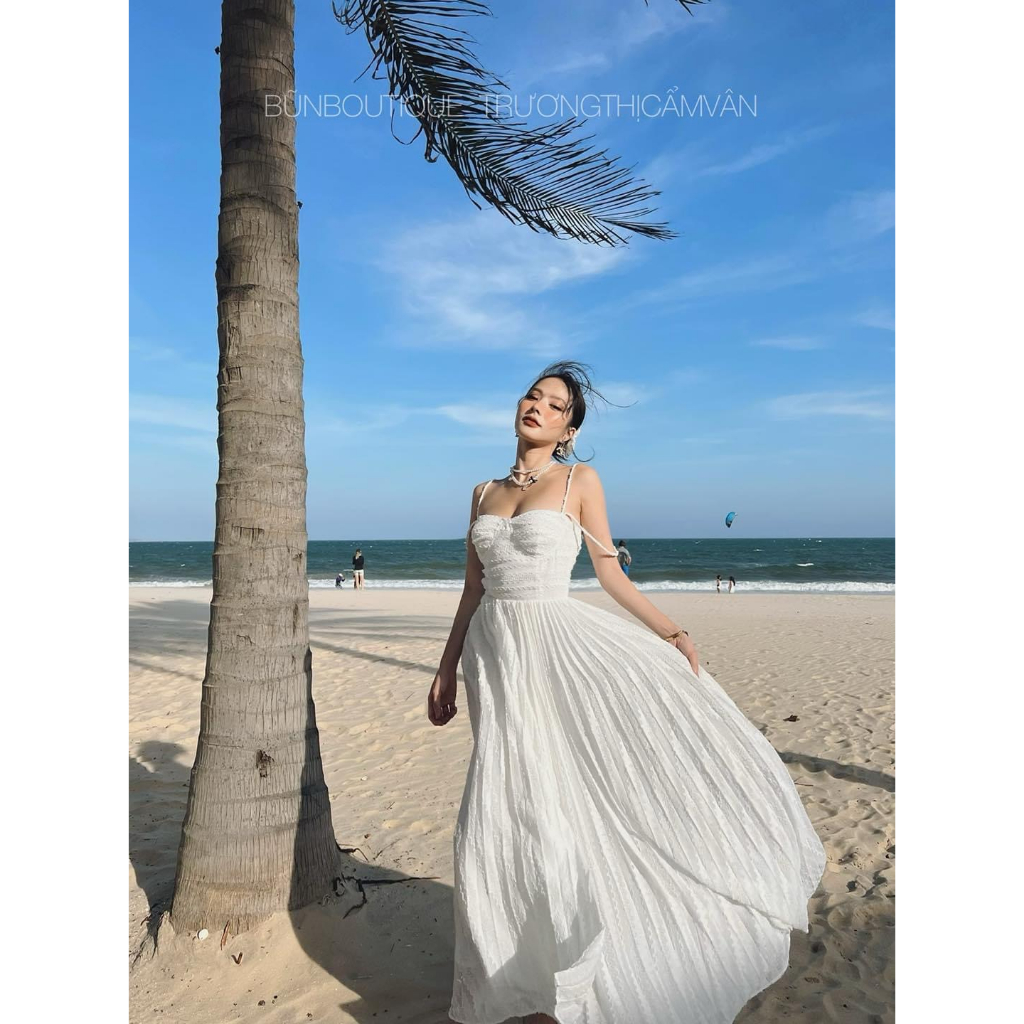 THANH LÝ  - Maxi 4 dây trắng/xanh