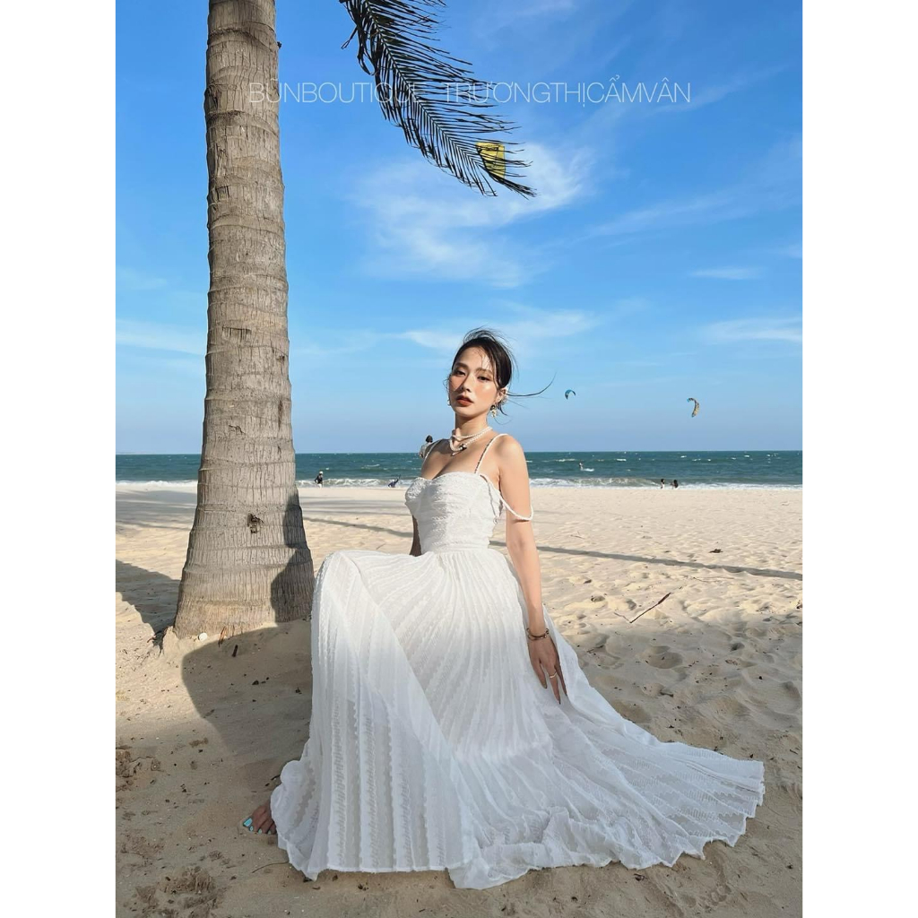 THANH LÝ  - Maxi 4 dây trắng/xanh