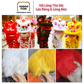 🐉 [FREESHIP] VẢI LÔNG THÚ dài 5cm may Đầu Lân Quần Áo Lân múa lân ngày tết | vải lông may Lân Sư Rồng lồng đèn trung thu