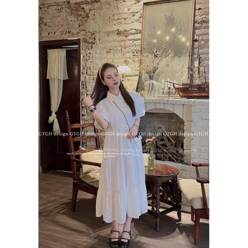 Váy xuông dáng dài chất thô lạnh mềm mát tiểu thư