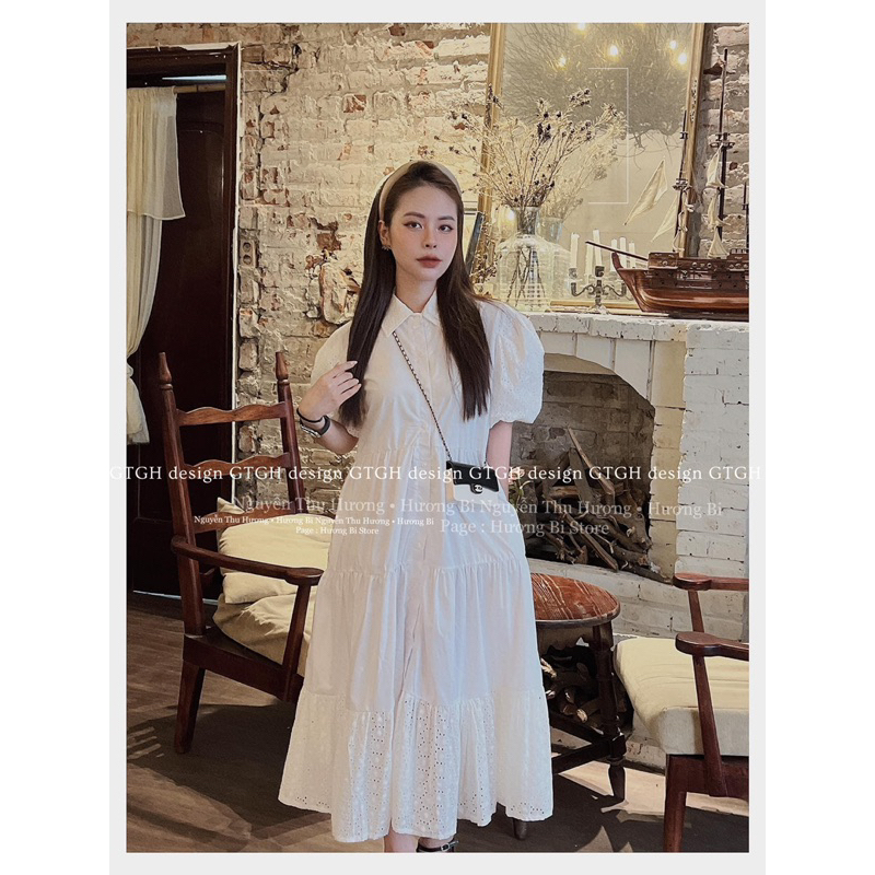 Váy xuông dáng dài chất thô lạnh mềm mát tiểu thư