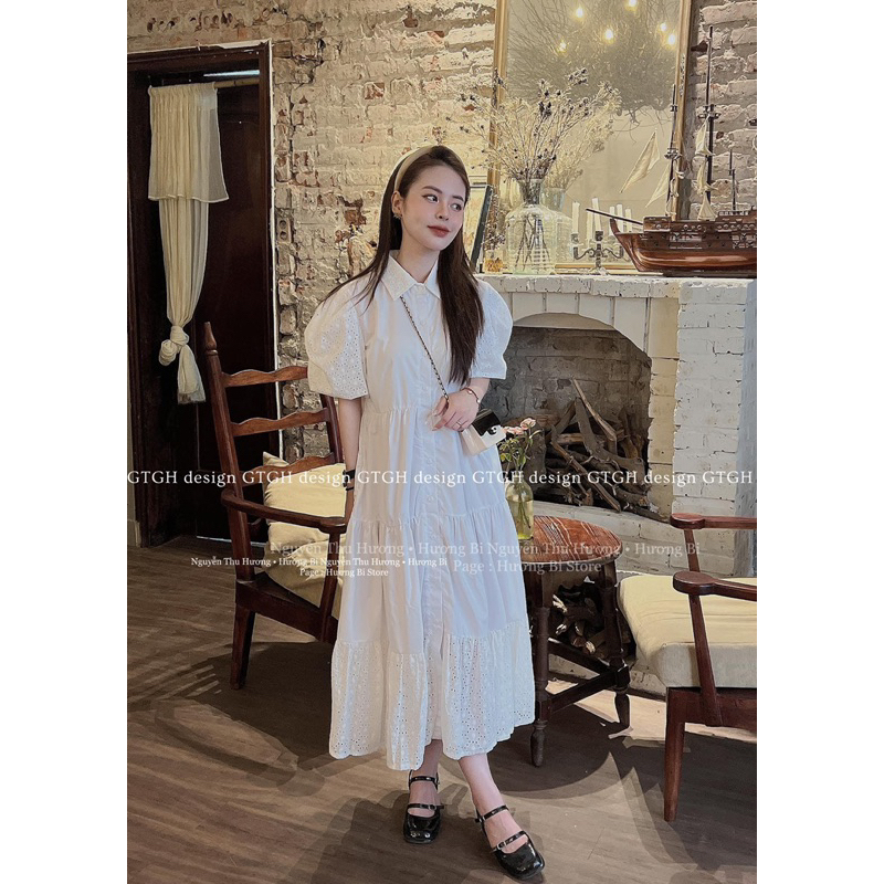 Váy xuông dáng dài chất thô lạnh mềm mát tiểu thư