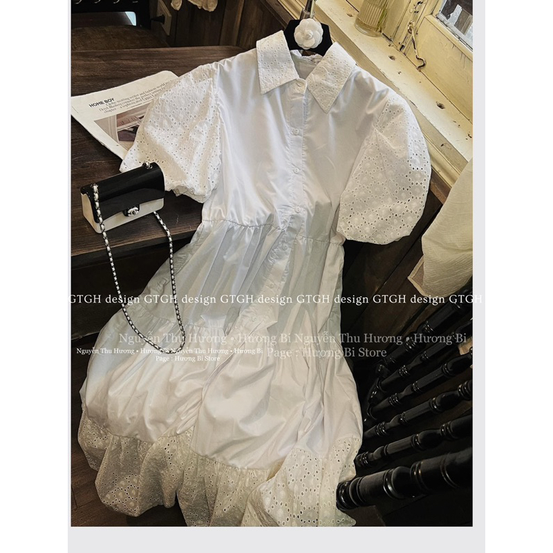 Váy xuông dáng dài chất thô lạnh mềm mát tiểu thư