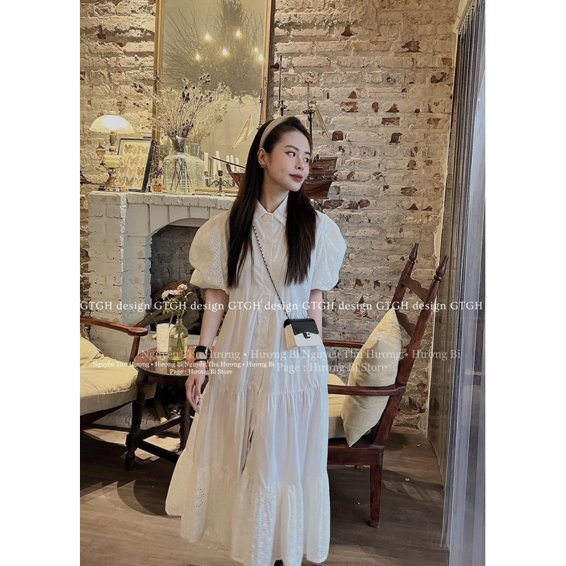 Váy xuông dáng dài chất thô lạnh mềm mát tiểu thư