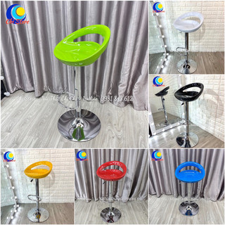 Ghế Makeup, Ghế Ngồi Quầy Lễ Tân Tiếp Khách Có Tựa Khoét Lỗ Xoay 360 Độ Và Điều Chỉnh Độ Cao 60/80cm