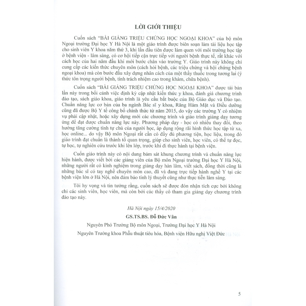 Sách - Bài giảng triệu chứng học ngoại khoa