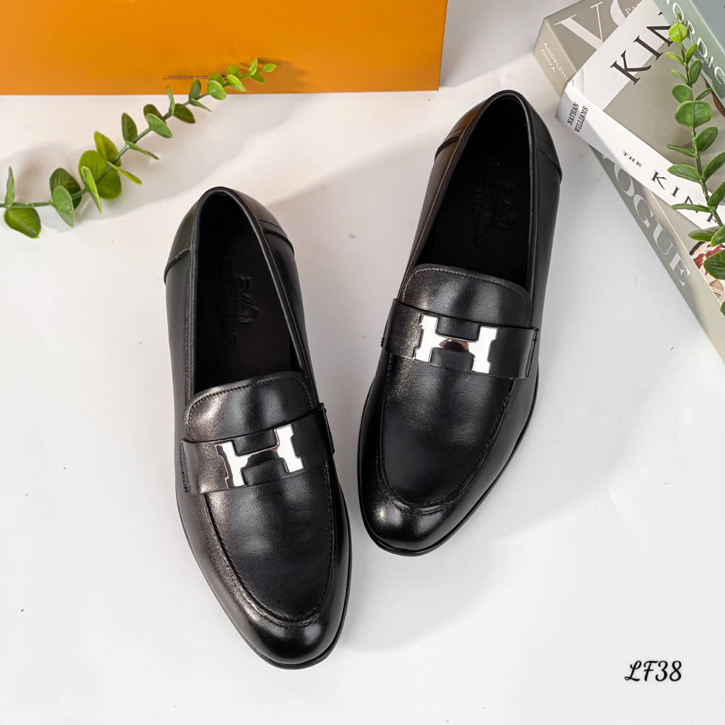 Giày da Loafer nam Hermes LF38 Da bò cao cấp