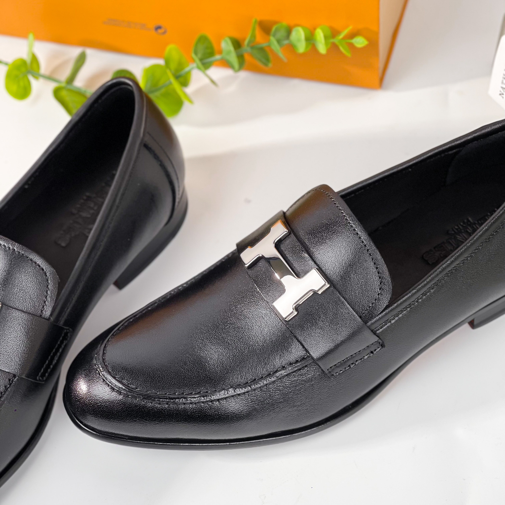 Giày da Loafer nam Hermes LF38 Da bò cao cấp