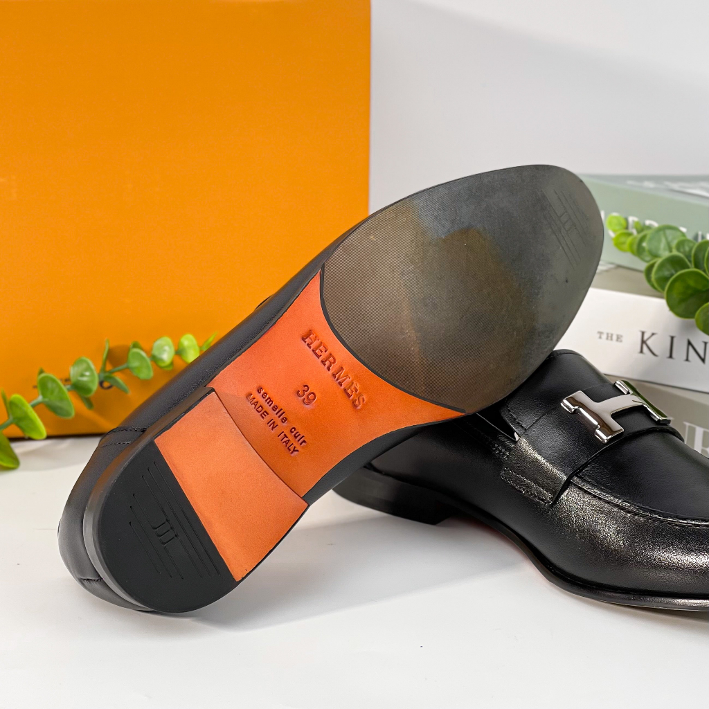Giày da Loafer nam Hermes LF38 Da bò cao cấp