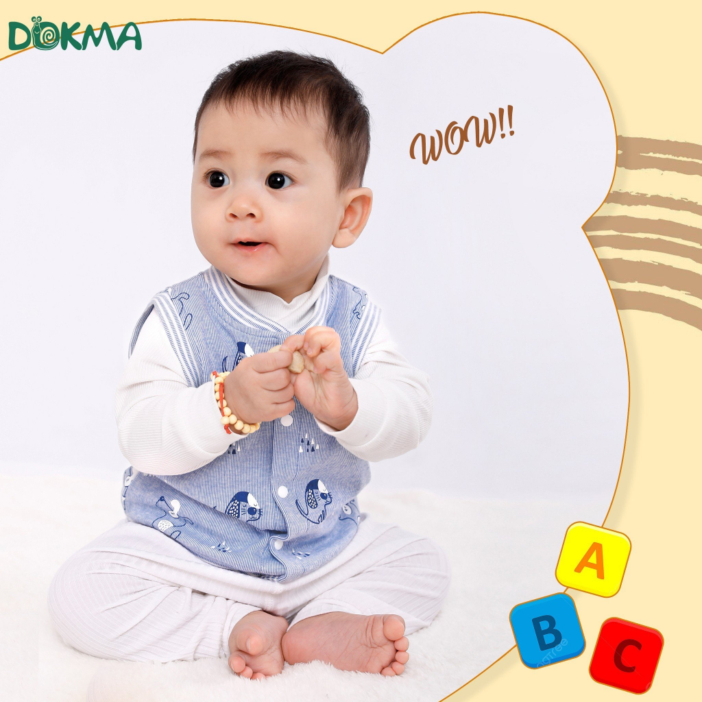 Dokma - Áo gile cài giữa chất siêu đẹp 3-18M
