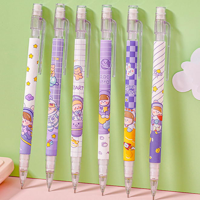 Set 6 Bút Chì Kim Và Bút Chì Khúc Thay Ruột Nhiều Mẫu Hoạt Hình
