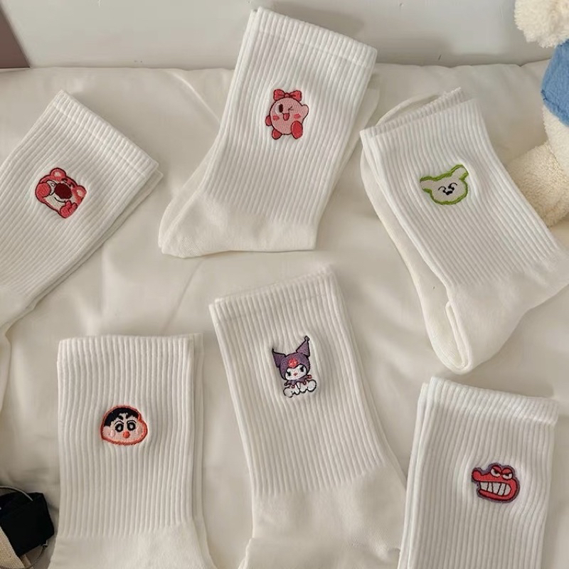 Tất thêu hình hoạt hình siêu cute