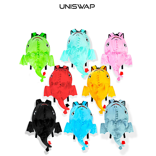 Balo hình thú rồng con răng sún vải nhung nhiều màu