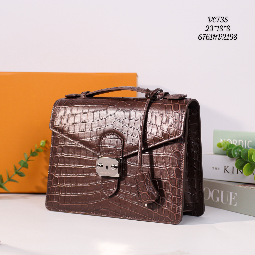 Ví cầm tay nam Hermes VCT35 da bò cao cấp