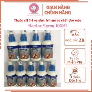 Xịt hantox spray 100ml diệt bọ chét ve chấy rận ghẻ chó mèo