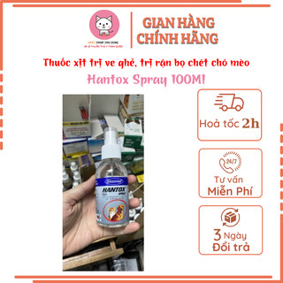Thuốc xịt trị ve rận chó mèo Hantox Spray - 100ml