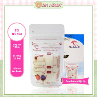 Túi trữ sữa 100ml Kichilachi (hộp 30 túi) đựng sữa mẹ lưu giữ lại tiện dụng
