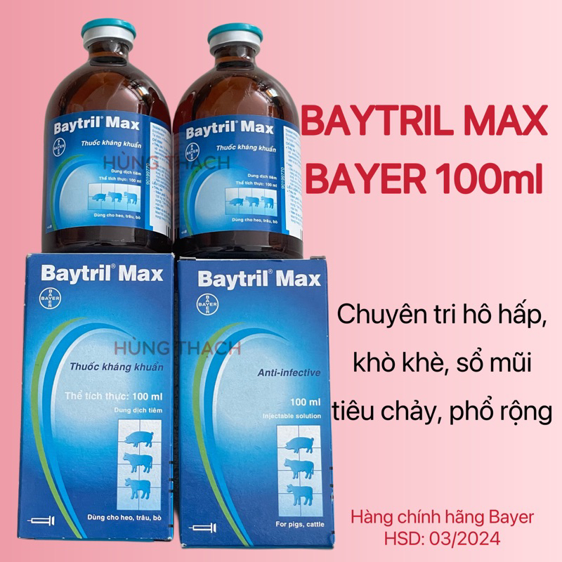 Baytril Max Bayer chai 100ml sản xuất Đức [Hàng Chính Hãng][Giá Rẻ] HSD 03/2024