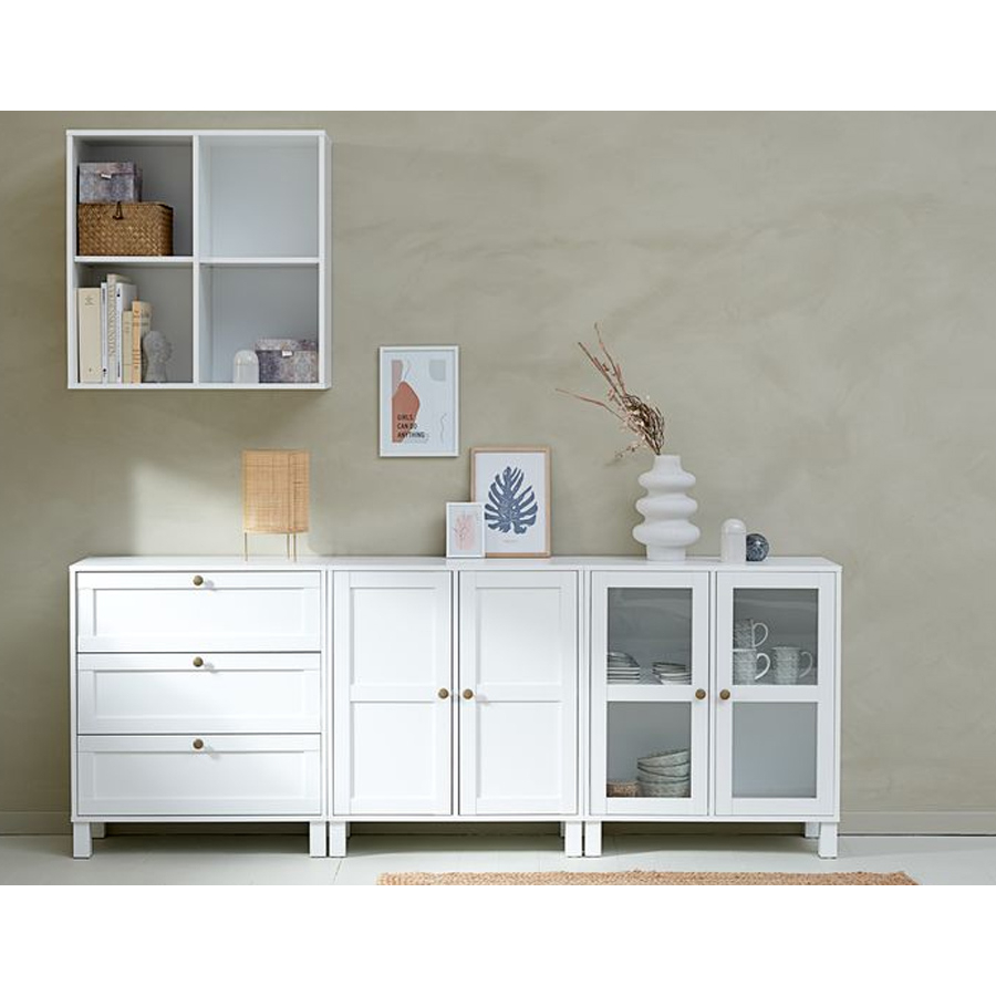 Kệ trưng bày | JYSK Skals | gỗ công nghiệp | trắng | R71xS35xC71/81cm