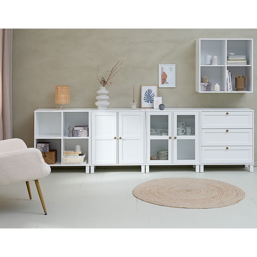 Kệ trưng bày | JYSK Skals | gỗ công nghiệp | trắng | R71xS35xC71/81cm