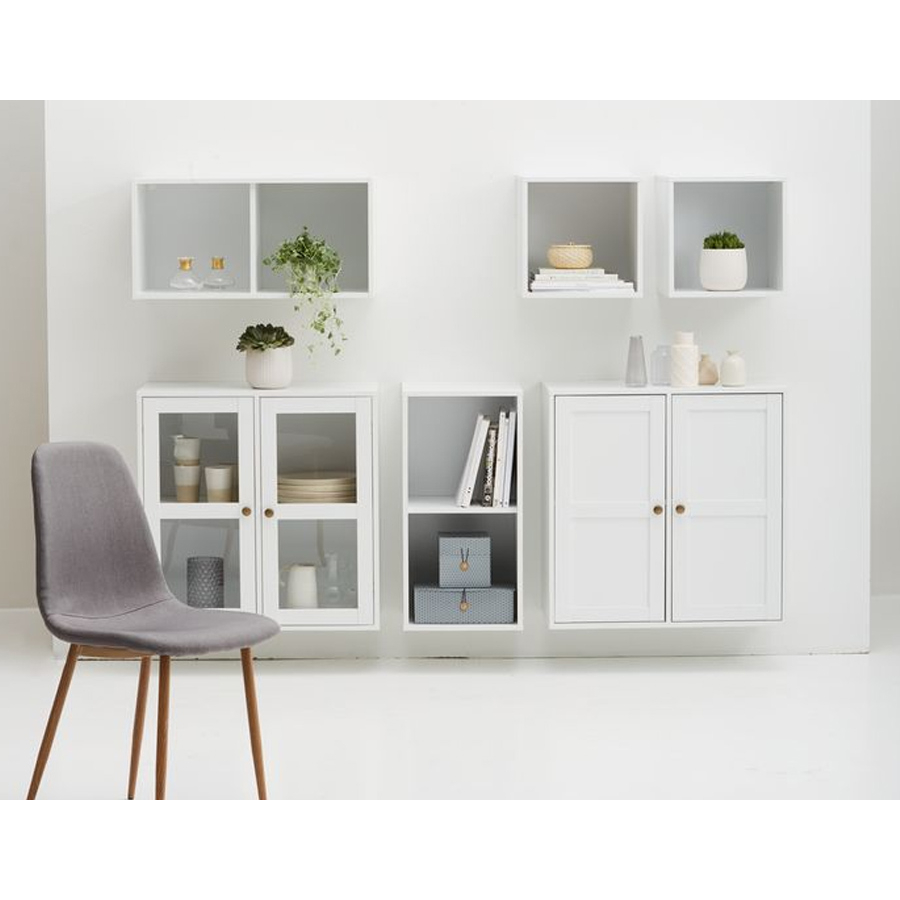 Kệ trưng bày | JYSK Skals | gỗ công nghiệp | trắng | R71xS35xC71/81cm