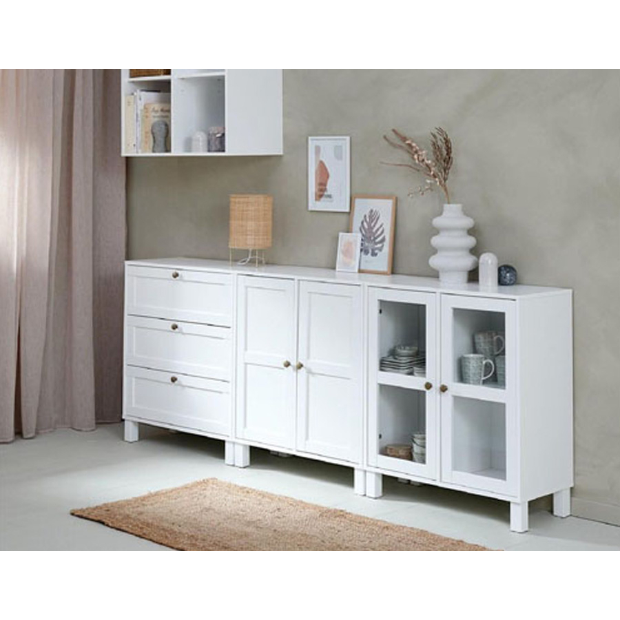 Kệ trưng bày | JYSK Skals | gỗ công nghiệp | trắng | R71xS35xC71/81cm