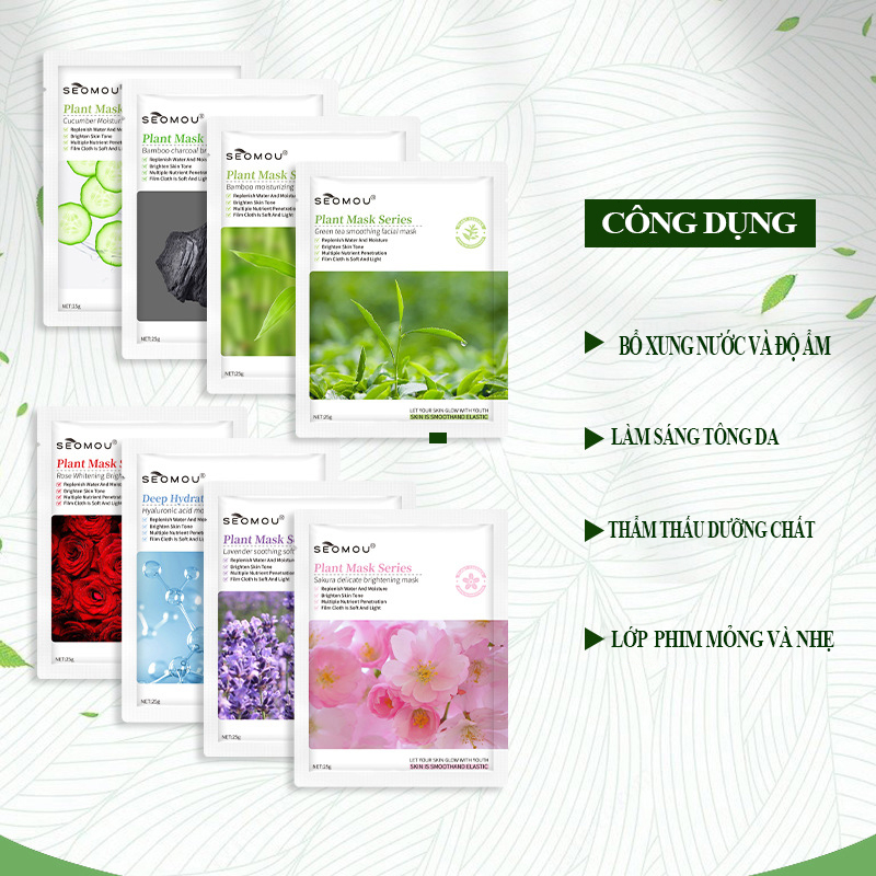 COMBO 20 Mặt Nạ Giấy SEOMOU Mặt nạ hoa quả BIG SALE MART M23-50