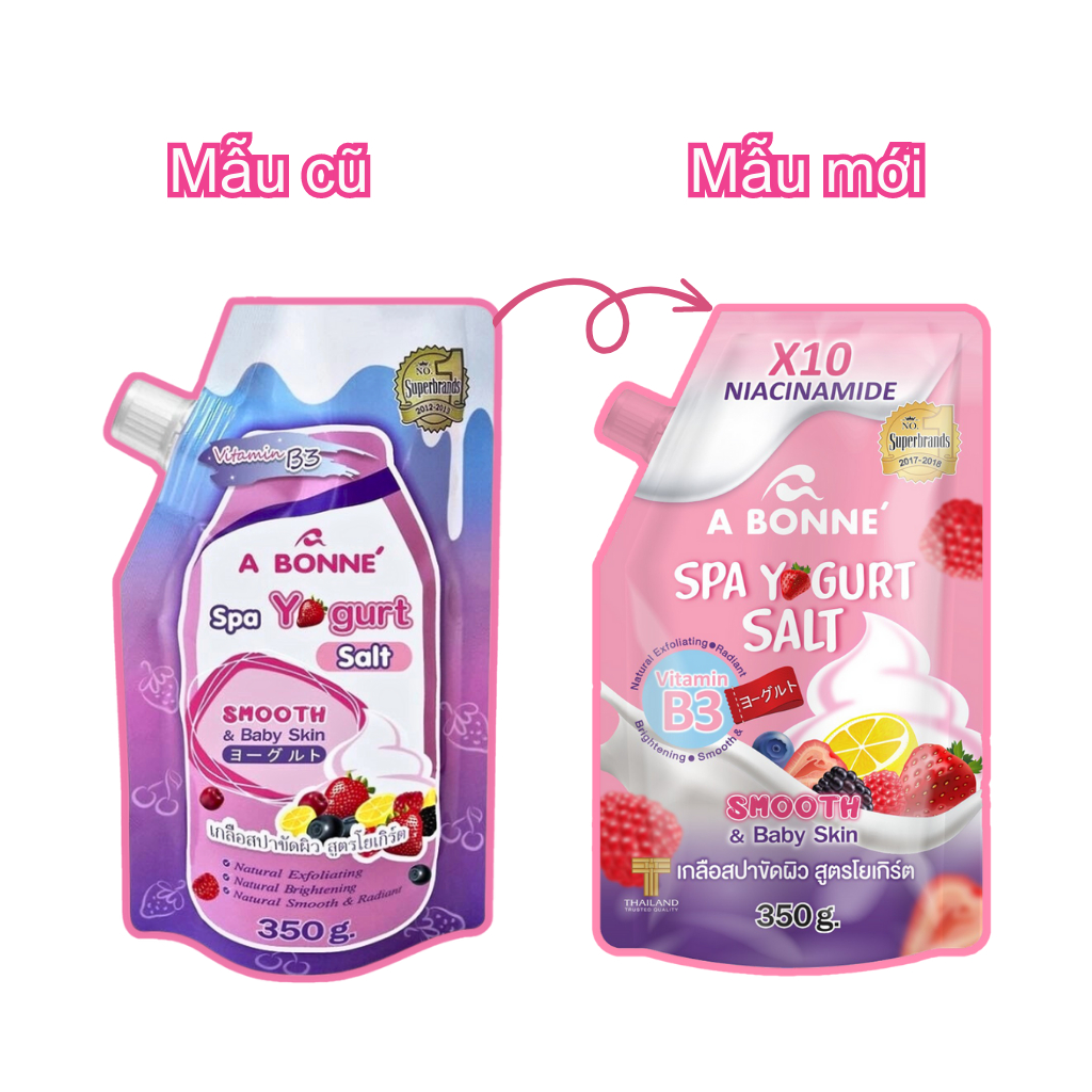 Muối Tắm Sữa Bò vitamin c yo gurt Tẩy Tế Bào Chết A Bonne Spa Milk Salt Thái Lan - 350gr