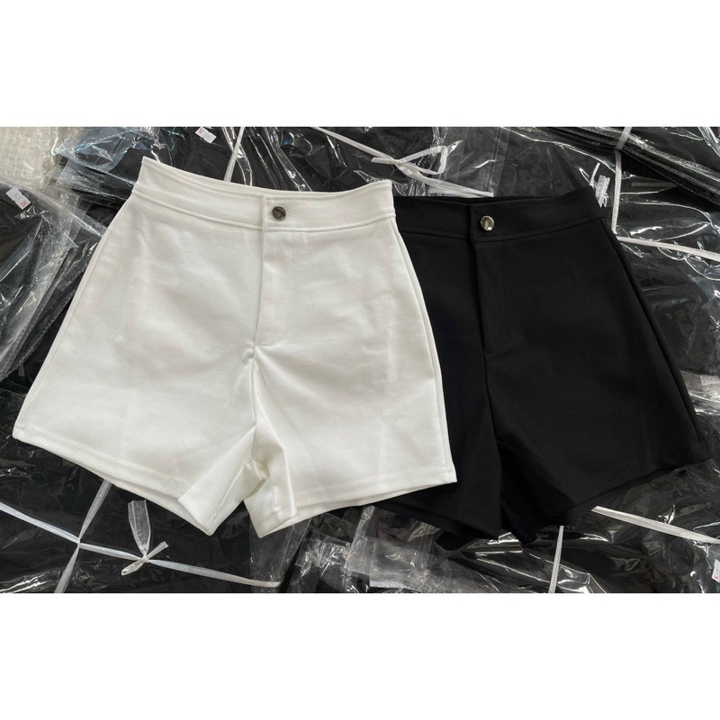 Quần short nữ lưng cao quần đùi dáng ôm chất vải umi hàn dày đẹp co giãn năng động trẻ trung