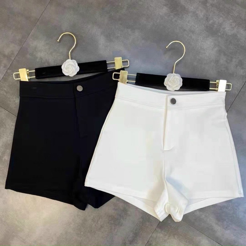 Quần short nữ lưng cao quần đùi dáng ôm chất vải umi hàn dày đẹp co giãn năng động trẻ trung