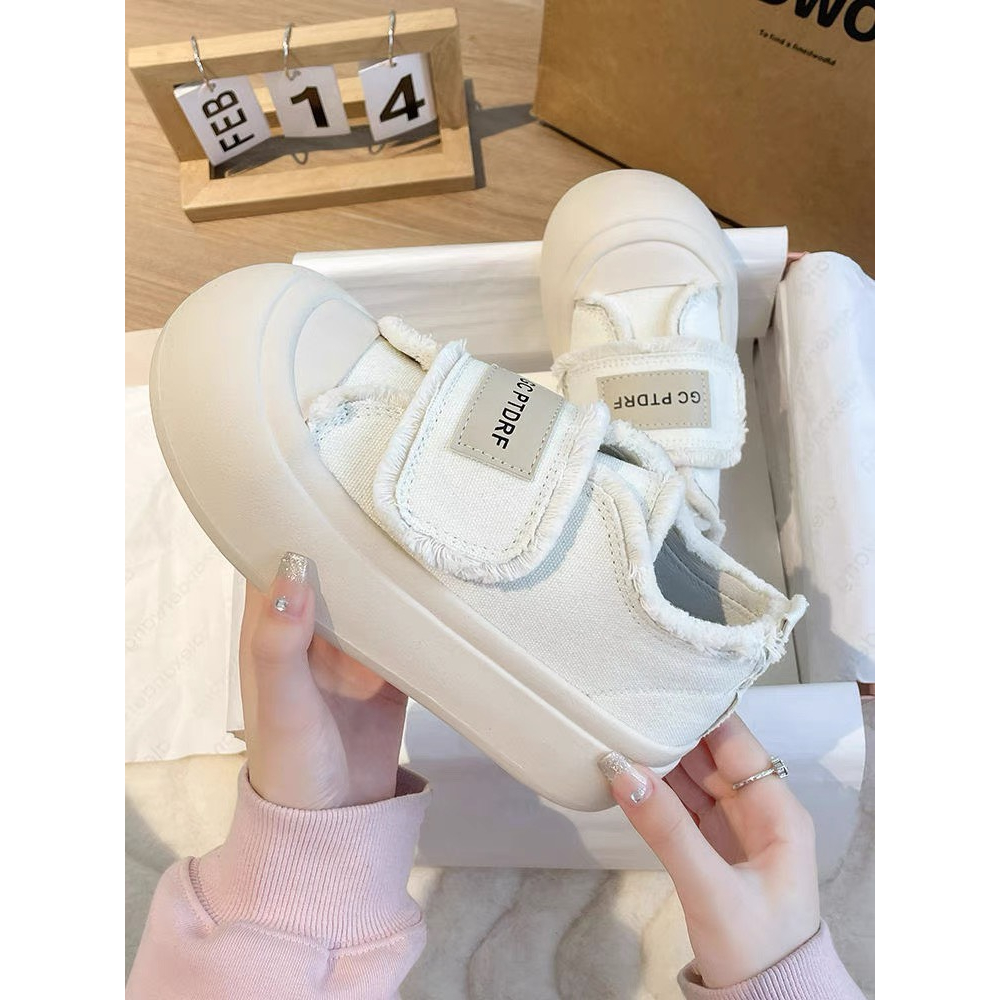 Giày thể thao nữ quai dán phong cách thời trang mẫu mới hot trend chất liệu vải canvas siêu đẹp, giày sneaker nữ đi học