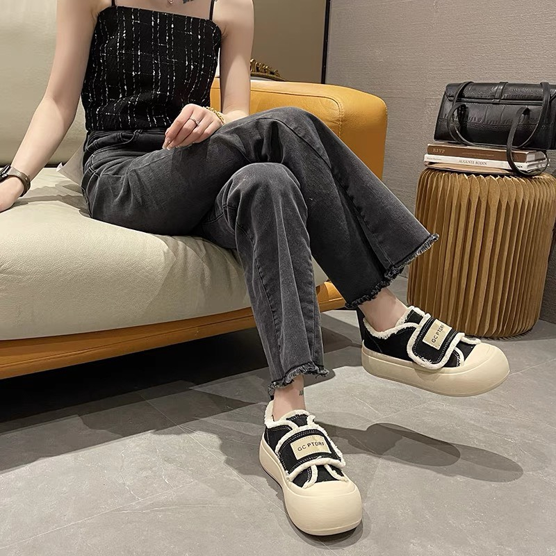 Giày thể thao nữ quai dán phong cách thời trang mẫu mới hot trend chất liệu vải canvas siêu đẹp, giày sneaker nữ đi học