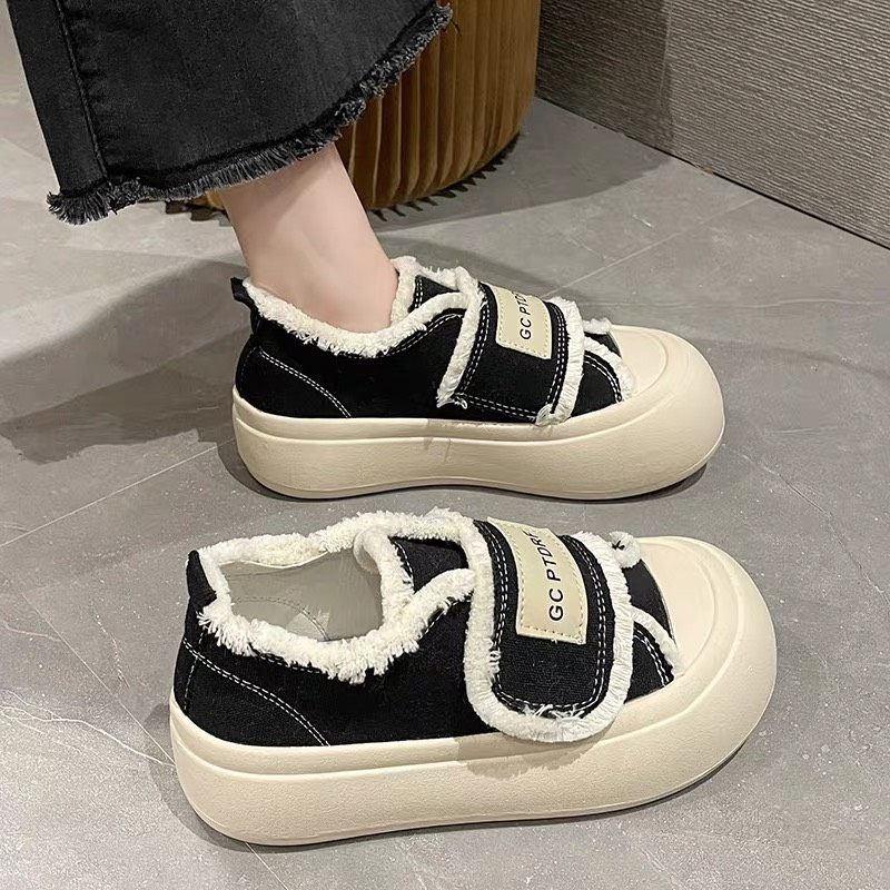 Giày thể thao nữ quai dán phong cách thời trang mẫu mới hot trend chất liệu vải canvas siêu đẹp, giày sneaker nữ đi học