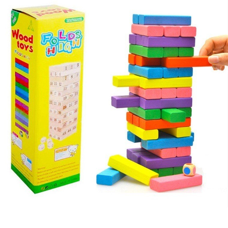 Đồ chơi rút gỗ số loại to đại Wiss Toy kiểu mới 48 thanh có loại to và nhỏ - Thingkids