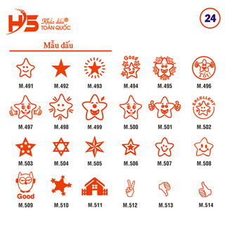 Con dấu sticker theo mẫu (1 Mẫu là 1 con dấu)