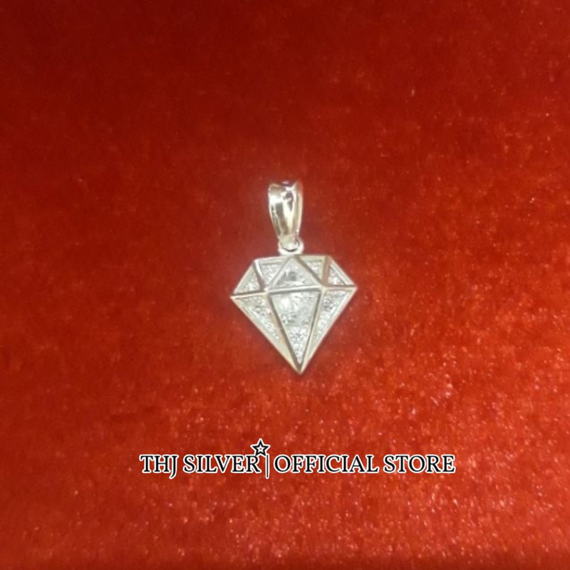 Mặt dây chuyền nữ kim cương đính đá sáng đẹp, sang trọng-THJ SILVER