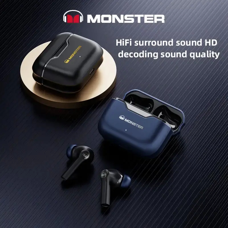 Tai nghe Bluetooth MONSTER XKT02 V5.3. Giảm tiếng ồn, chống nước IPX4.