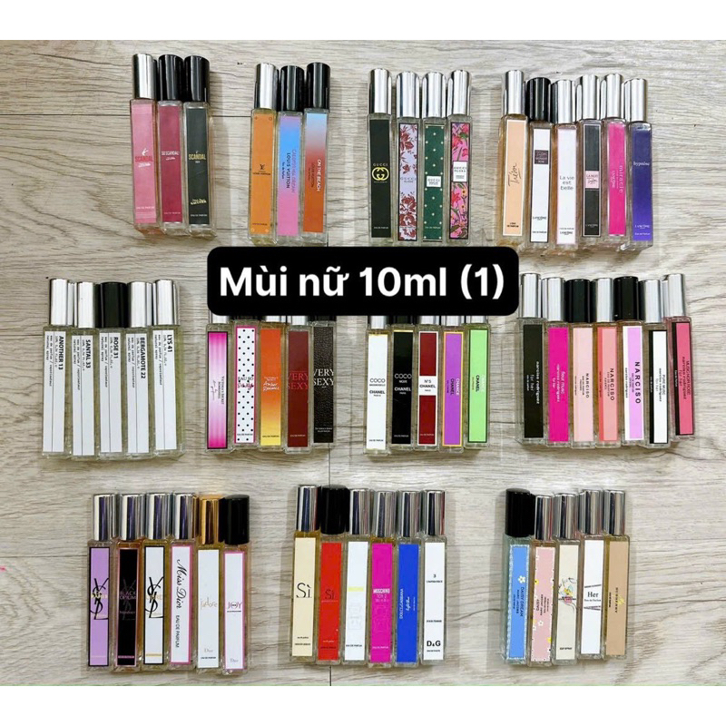 Tinh Dầu Nước Hoa Chiết 10ml Hàng Cao Cấp -  Siêu Thơm Dai NHIỀU MÙI HOT