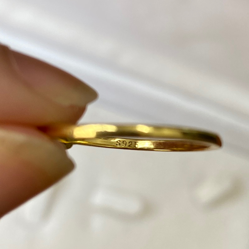 Nhẫn S925 xi vàng - hàng si Nhật