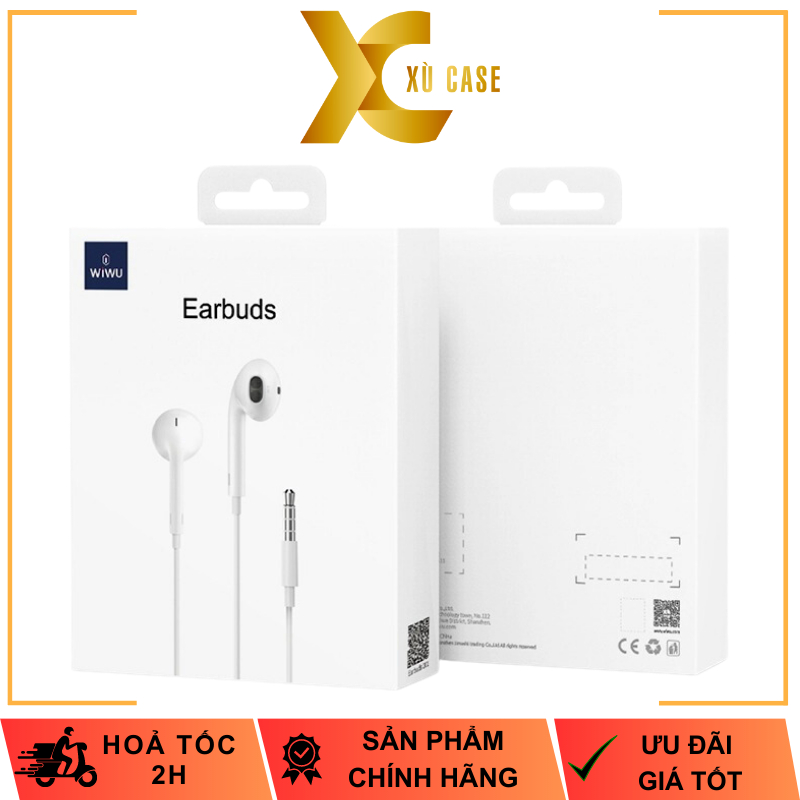 Tai nghe có dây Earbuds WIWU EB101 cổng 3.5mm chính hãng cao cấp